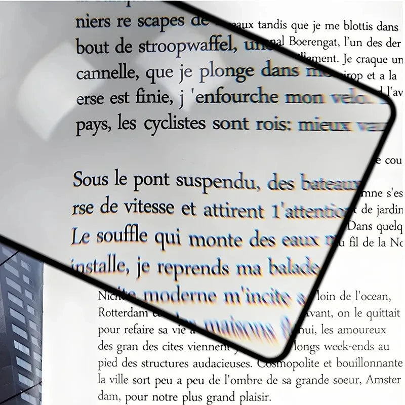 Loupe Pleine Page Grand Format – Aide à la Lecture pour Livres et Documents