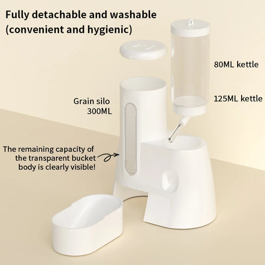 Abreuvoir Automatique avec Distributeur de Nourriture pour Petits Animaux