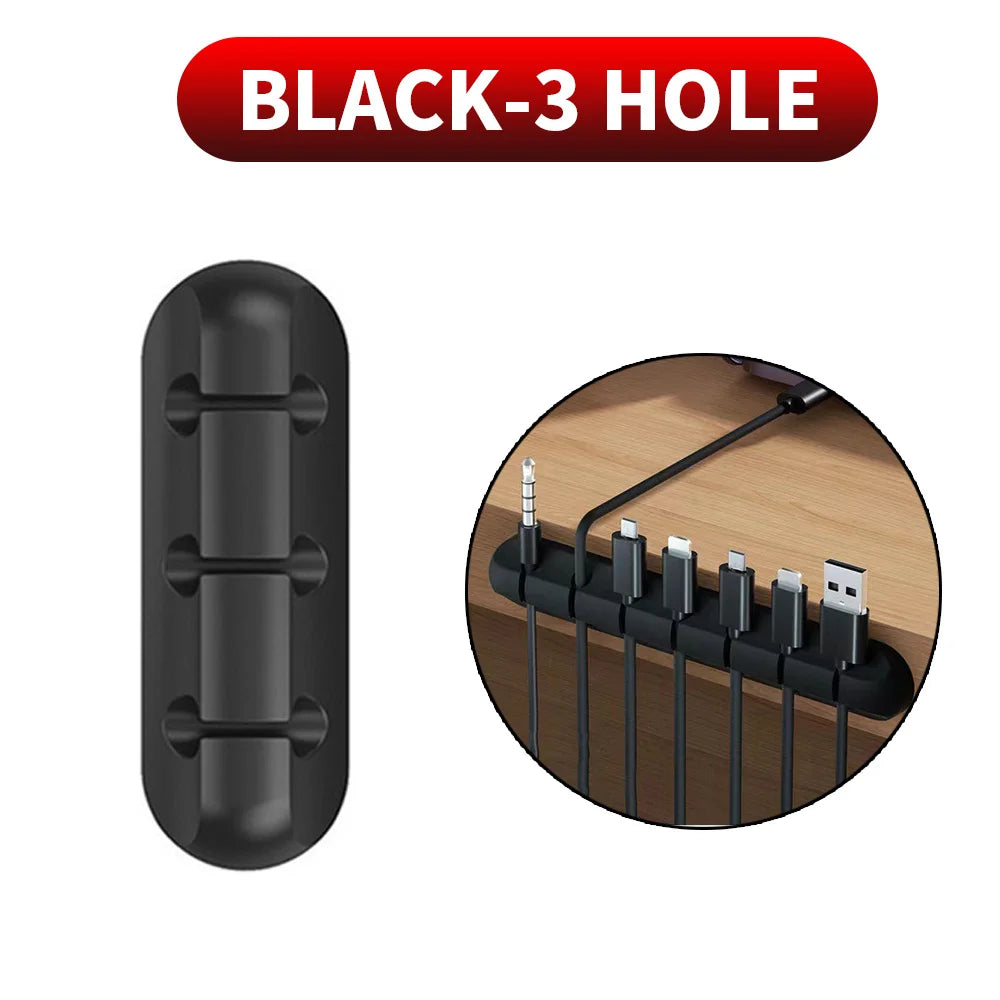 Support de câble adhésif, clips de gestion de câbles, organisateur de câbles pour bureau, câble de chargement USB, table de chevet, cordon d'alimentation, câble de souris