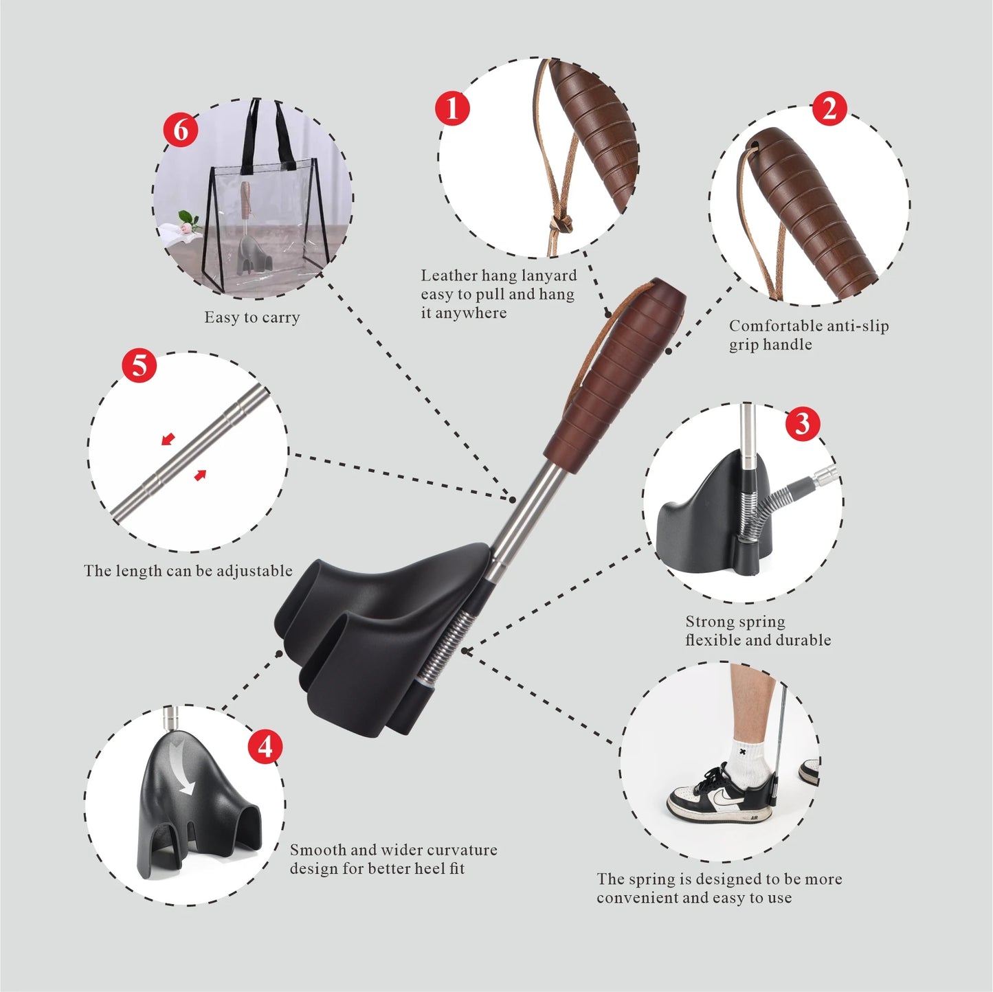 Chausse-pied télescopique