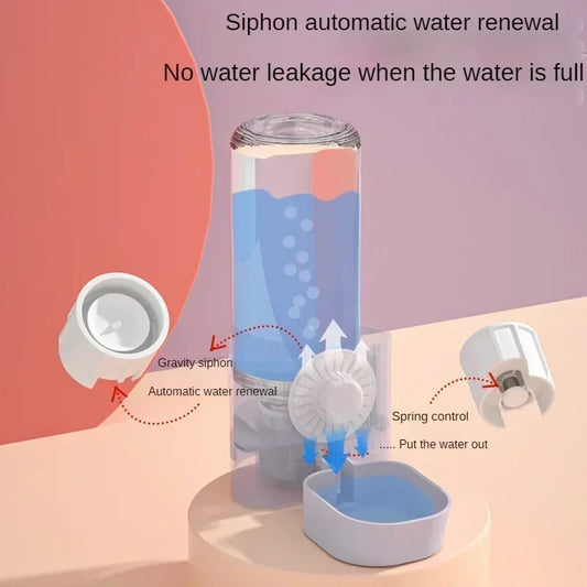 Abreuvoir pour lapin à suspendre à la cage – Distributeur d’eau automatique avec bouteille et bol pour petits animaux (hérisson, hamster, etc.) – 500 ml