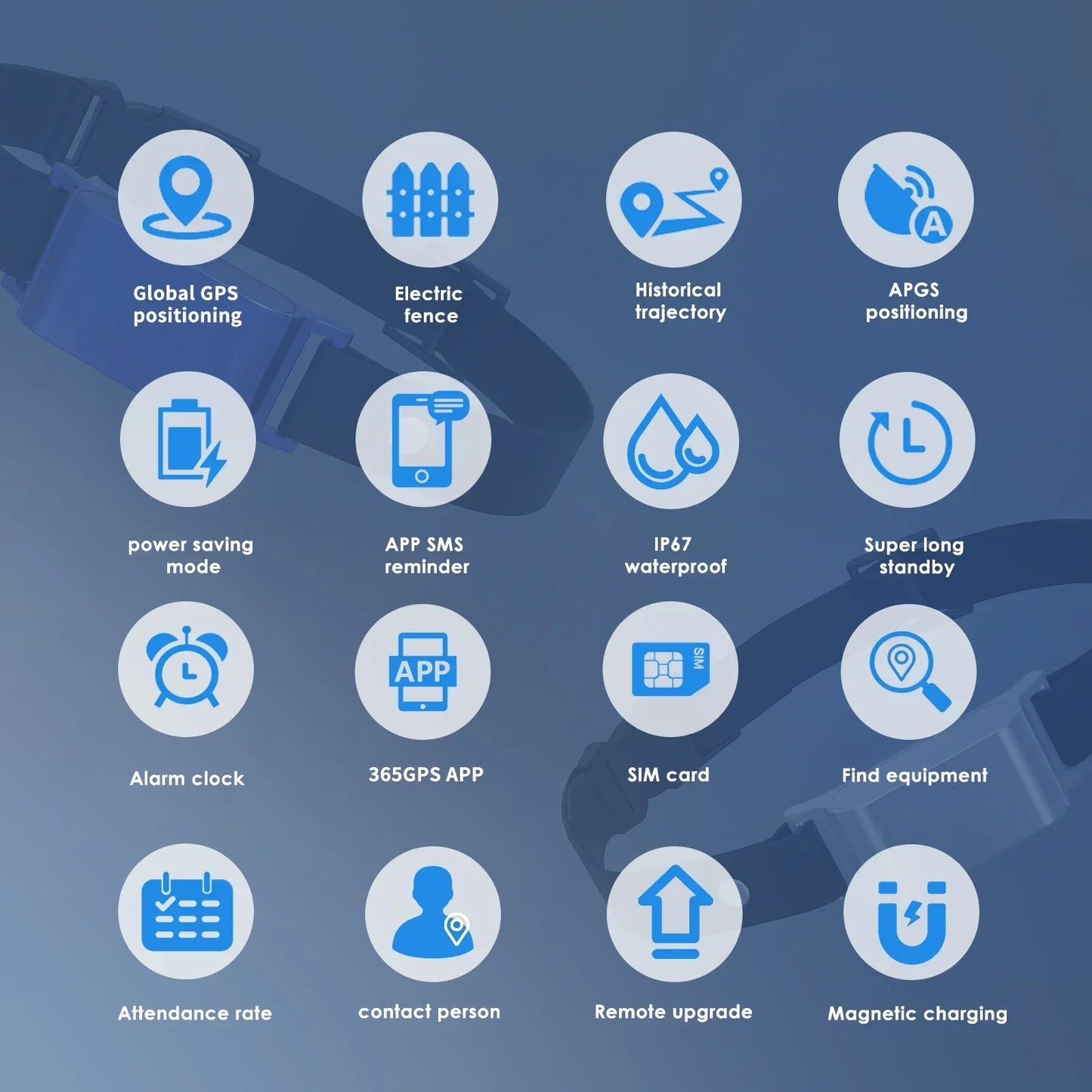 🐾 Collier GPS 4G Étanche IP67 – Traceur Mini pour Chiens et Chats