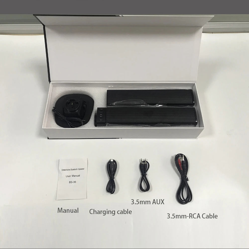 Barre de son colonne sans fil 20 W, haut-parleur Bluetooth, musique 3D puissante, home cinéma, prise auxiliaire 3,5 mm, carte TF RCA pour TV, PC BS36