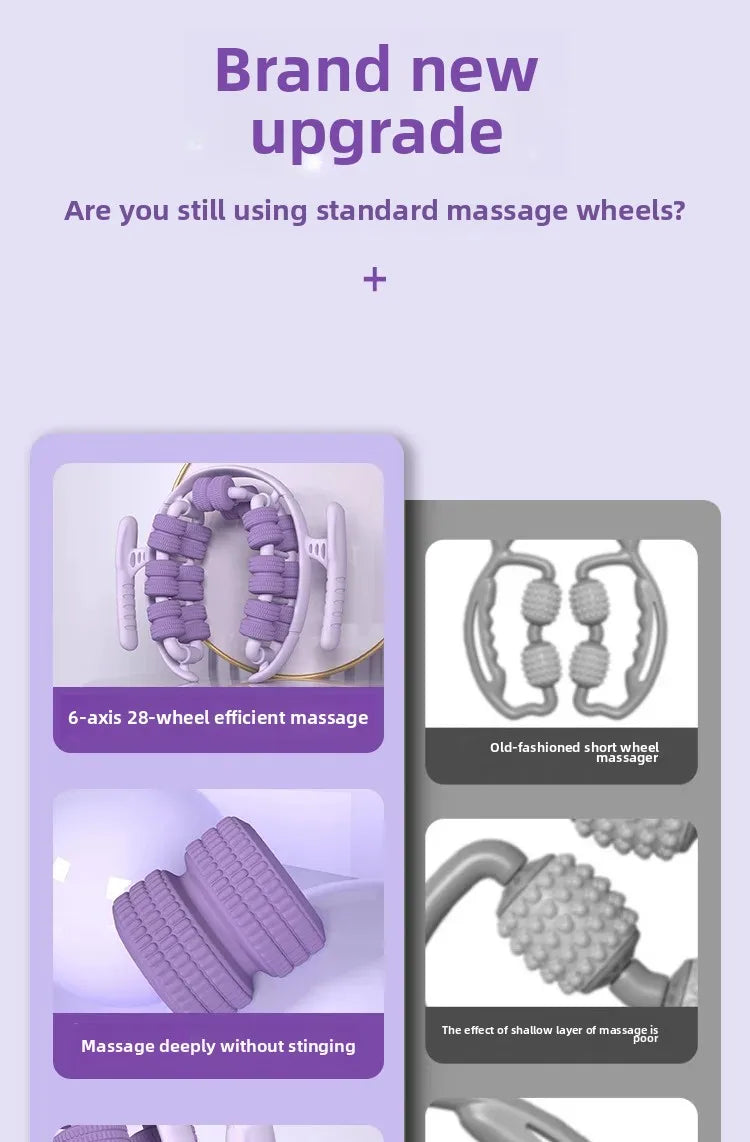 👉 Tout nouveau masseur corporel à 28 roues – Pince annulaire pour jambes, masseur relaxant