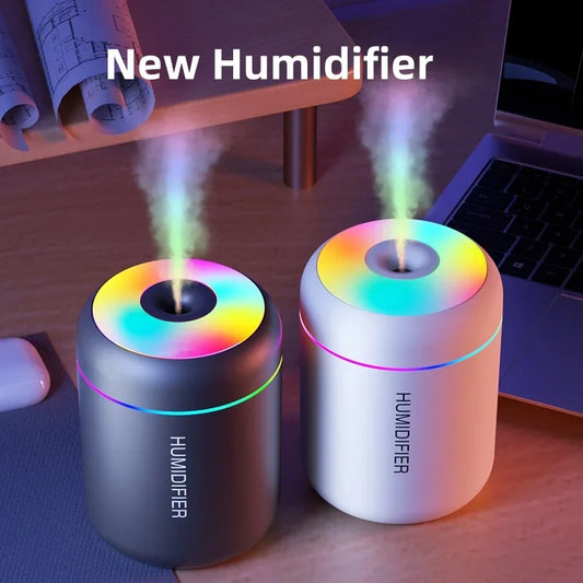 Mini humidificateur d’air 180 ml — Diffuseur d’arômes électrique USB, purificateur d’air aux huiles essentielles, générateur de brume pour aromathérapie, avec lumières, idéal pour voiture, maison ou chambre.