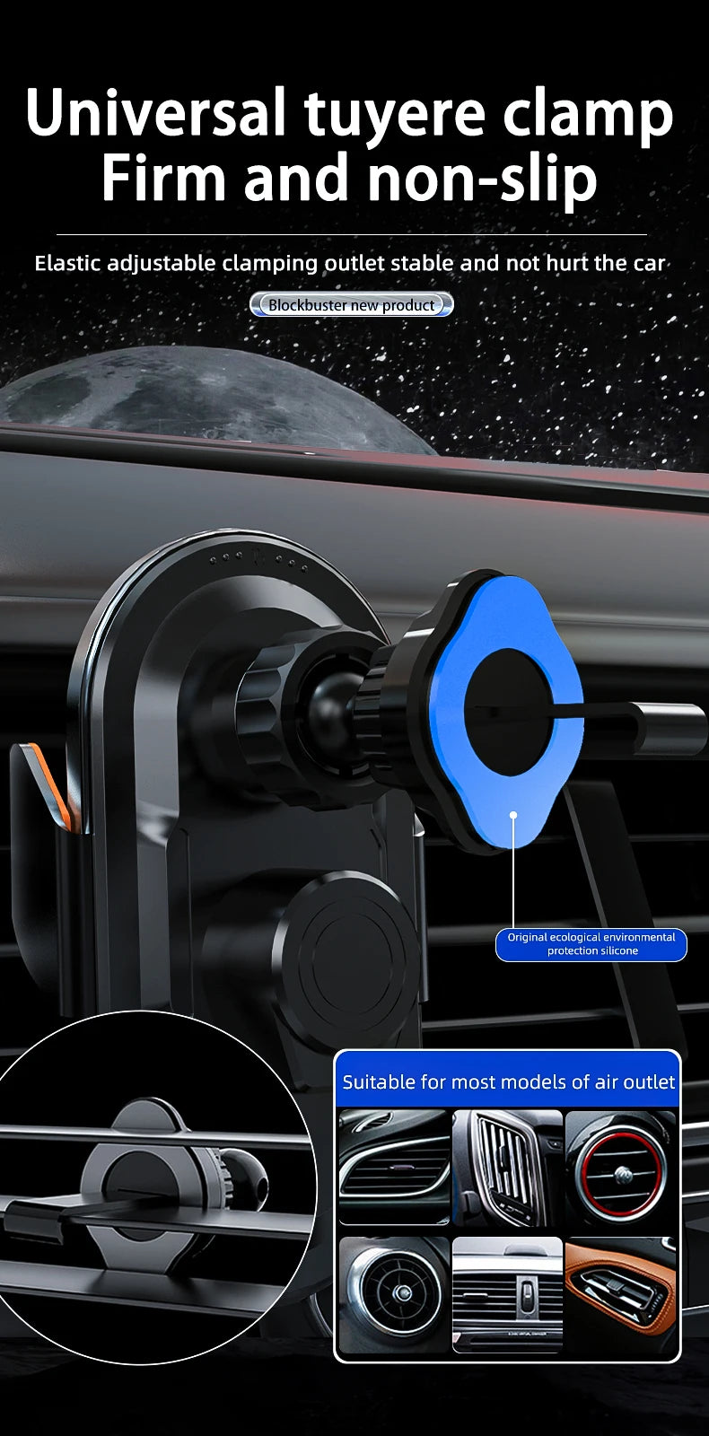 👉 Support de téléphone sans fil pour voiture – Station de charge rapide 66W avec capteur infrarouge automatique, compatible iPhone 15 / 14 / 13 / 12, Samsung et Xiaomi