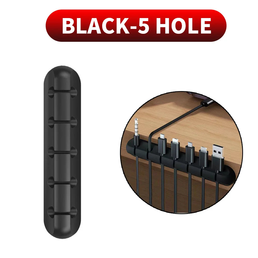 Support de câble adhésif, clips de gestion de câbles, organisateur de câbles pour bureau, câble de chargement USB, table de chevet, cordon d'alimentation, câble de souris