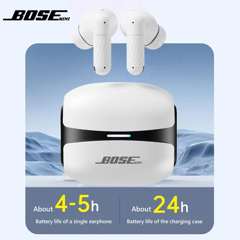 Écouteurs sans fil BOSE mini W919 – Casque Bluetooth TWS, écouteurs stéréo Hi-Fi avec microphone HD, compatibles iPhone et Android."