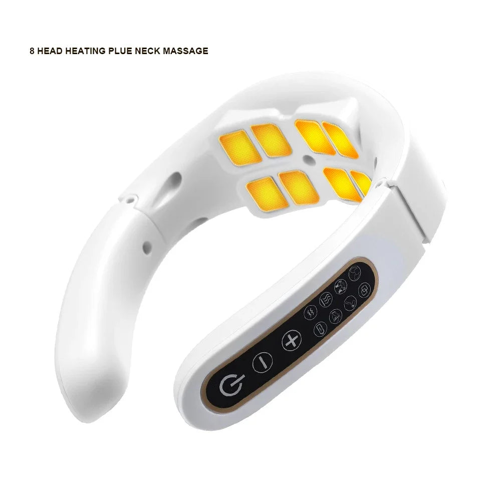 "Appareil de massage cervical intelligent – Massage électrique à impulsions basse fréquence, physiothérapie, relaxation, compresse chaude et massage par vibration."