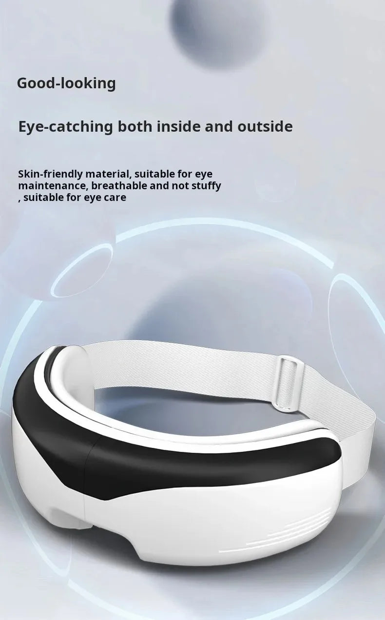 "Appareil de massage oculaire intelligent à température constante – Sans fil, Bluetooth, musique, massage 3D par airbags, soulage la fatigue des yeux."