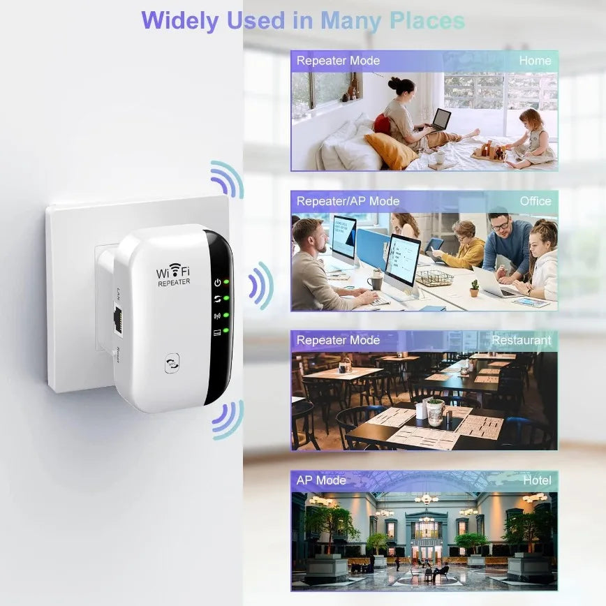 📶 WiFi Extender – Amplificateur de Signal 300 Mbps avec Port Ethernet RJ45