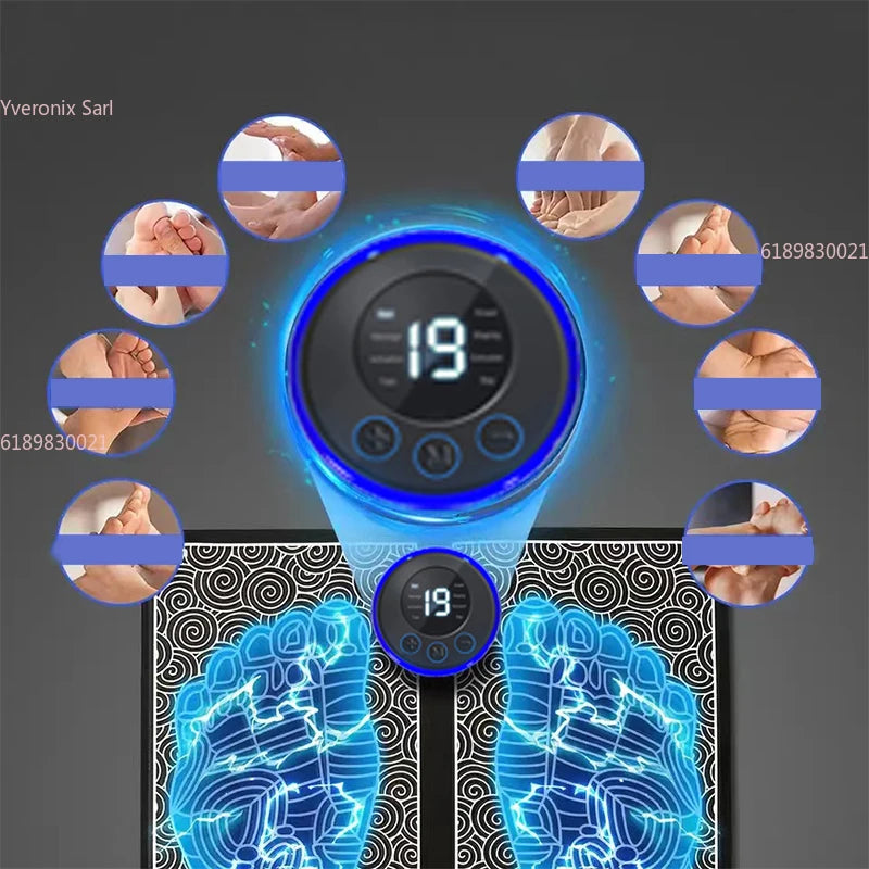 Tapis de massage électrique pliable et portable pour les pieds.