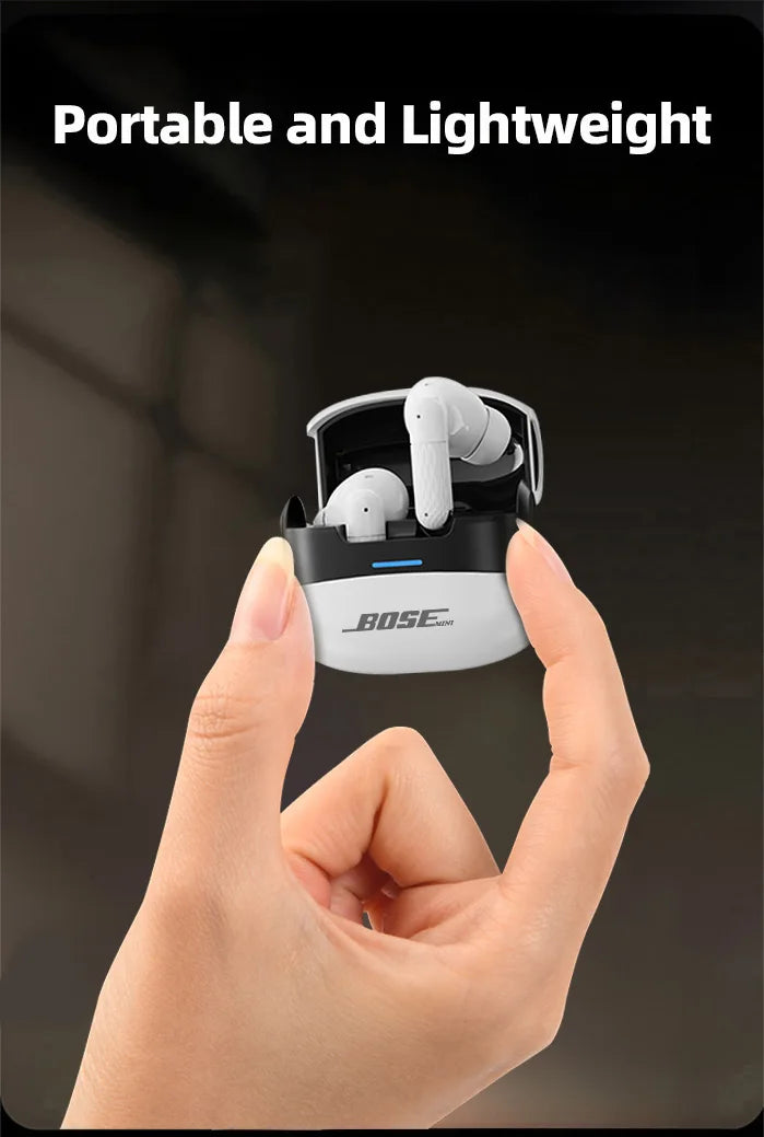 Écouteurs sans fil BOSE mini W919 – Casque Bluetooth TWS, écouteurs stéréo Hi-Fi avec microphone HD, compatibles iPhone et Android."