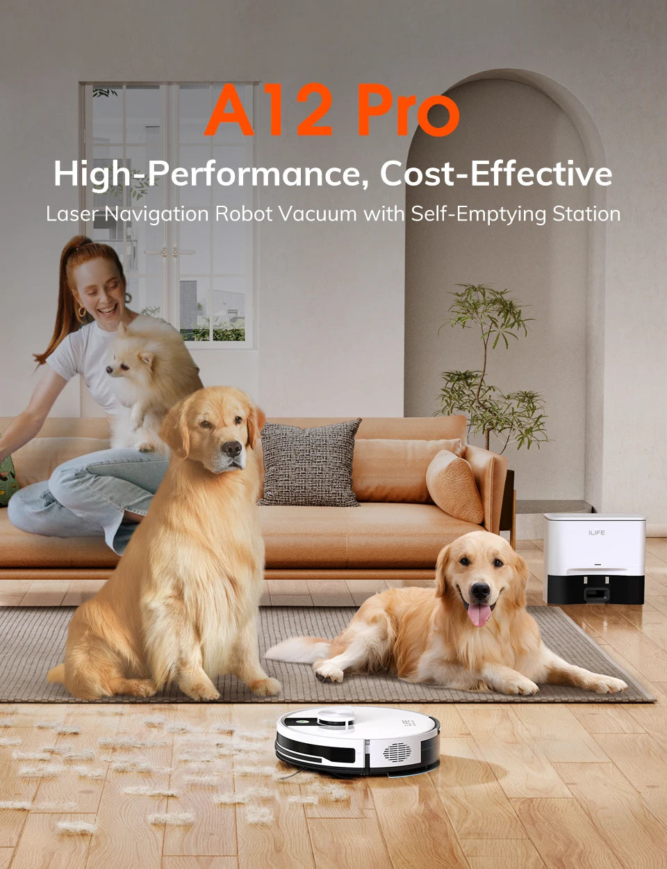 🤖 ILIFE A12 Pro – Robot Aspirateur et Laveur avec Navigation LIDAR