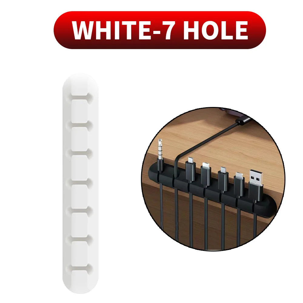 Support de câble adhésif, clips de gestion de câbles, organisateur de câbles pour bureau, câble de chargement USB, table de chevet, cordon d'alimentation, câble de souris