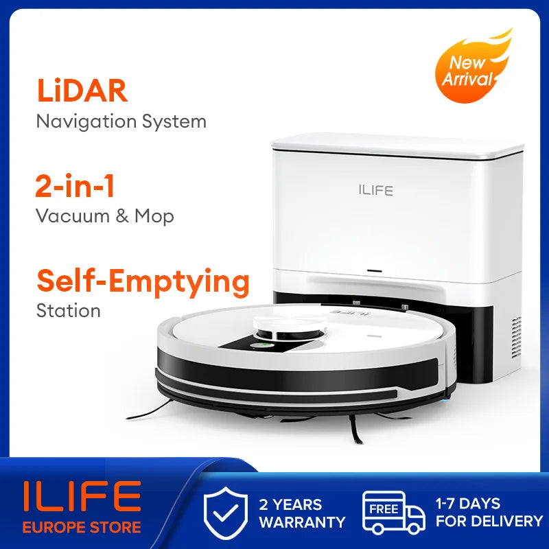 🤖 ILIFE A12 Pro – Robot Aspirateur et Laveur avec Navigation LIDAR