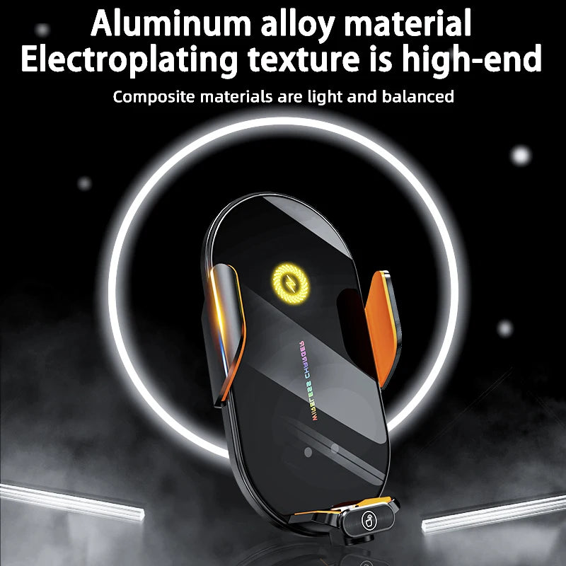 👉 Support de téléphone sans fil pour voiture – Station de charge rapide 66W avec capteur infrarouge automatique, compatible iPhone 15 / 14 / 13 / 12, Samsung et Xiaomi