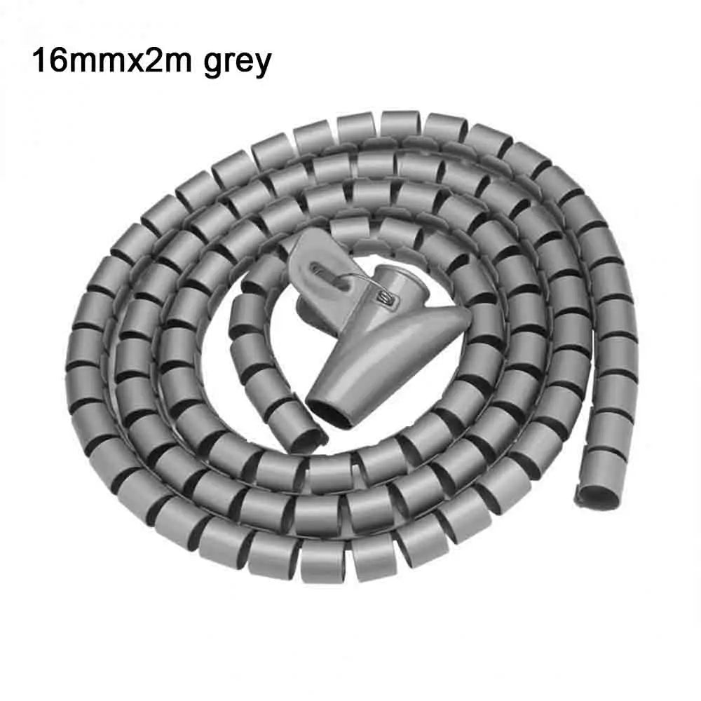 Gaine Spirale Flexible de Rangement pour Câbles – 1,5 m / 2 m – 10/16 mm