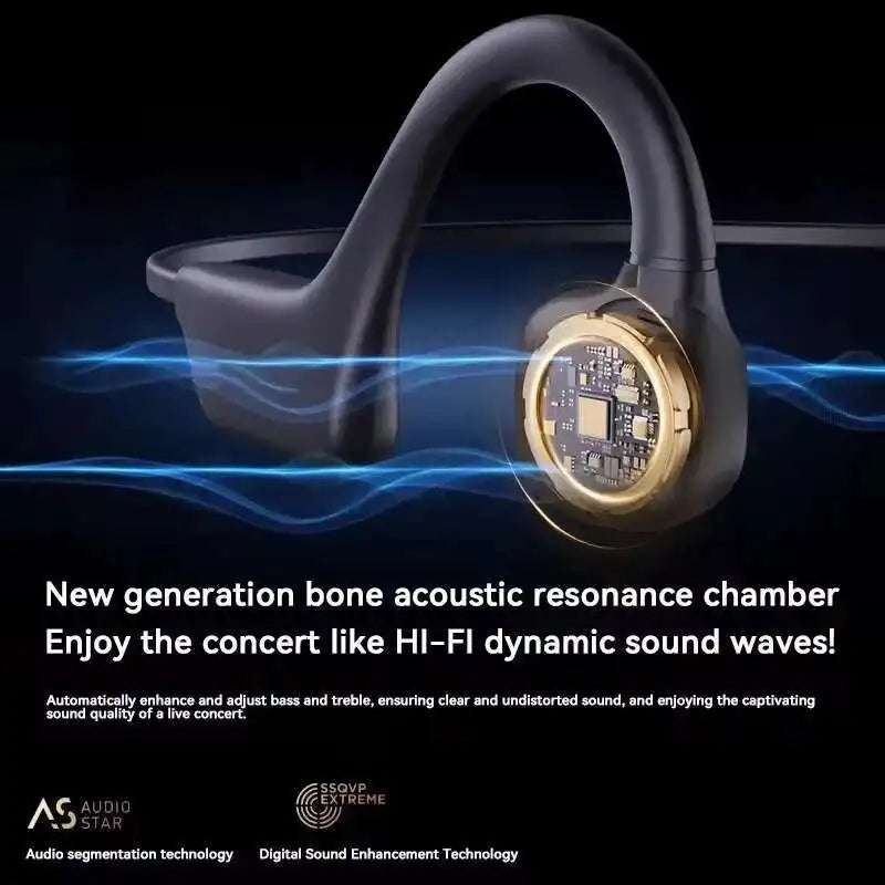 "Écouteurs Xiaomi Mijia à conduction osseuse – Casque sans fil Bluetooth 5.3 avec micro HD, écouteurs pour sport, course, entraînement et conduite."