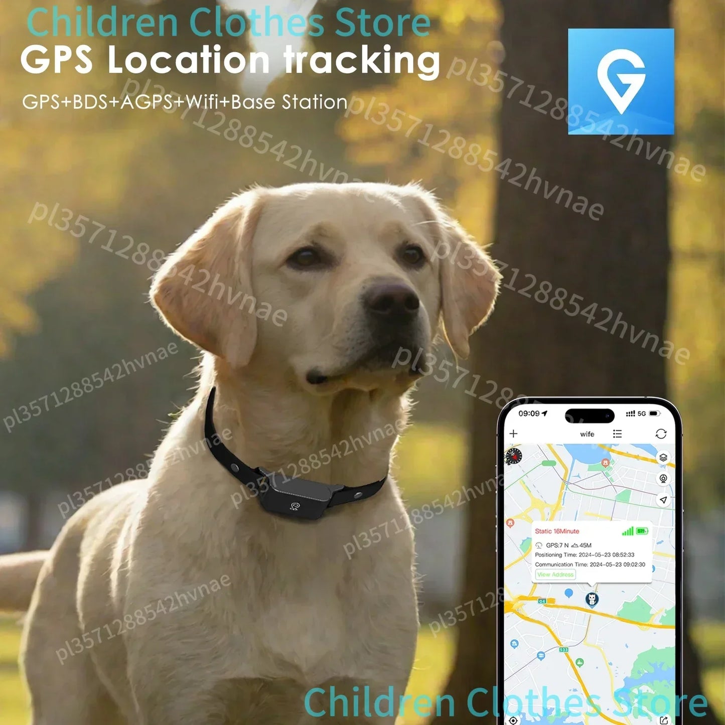 🐾 Collier GPS 4G Étanche IP67 – Traceur Mini pour Chiens et Chats