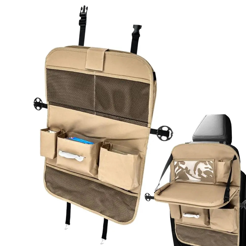 🚗 Organisateur de Siège Arrière avec Tablette Pliable – Rangement Intérieur de Voiture
