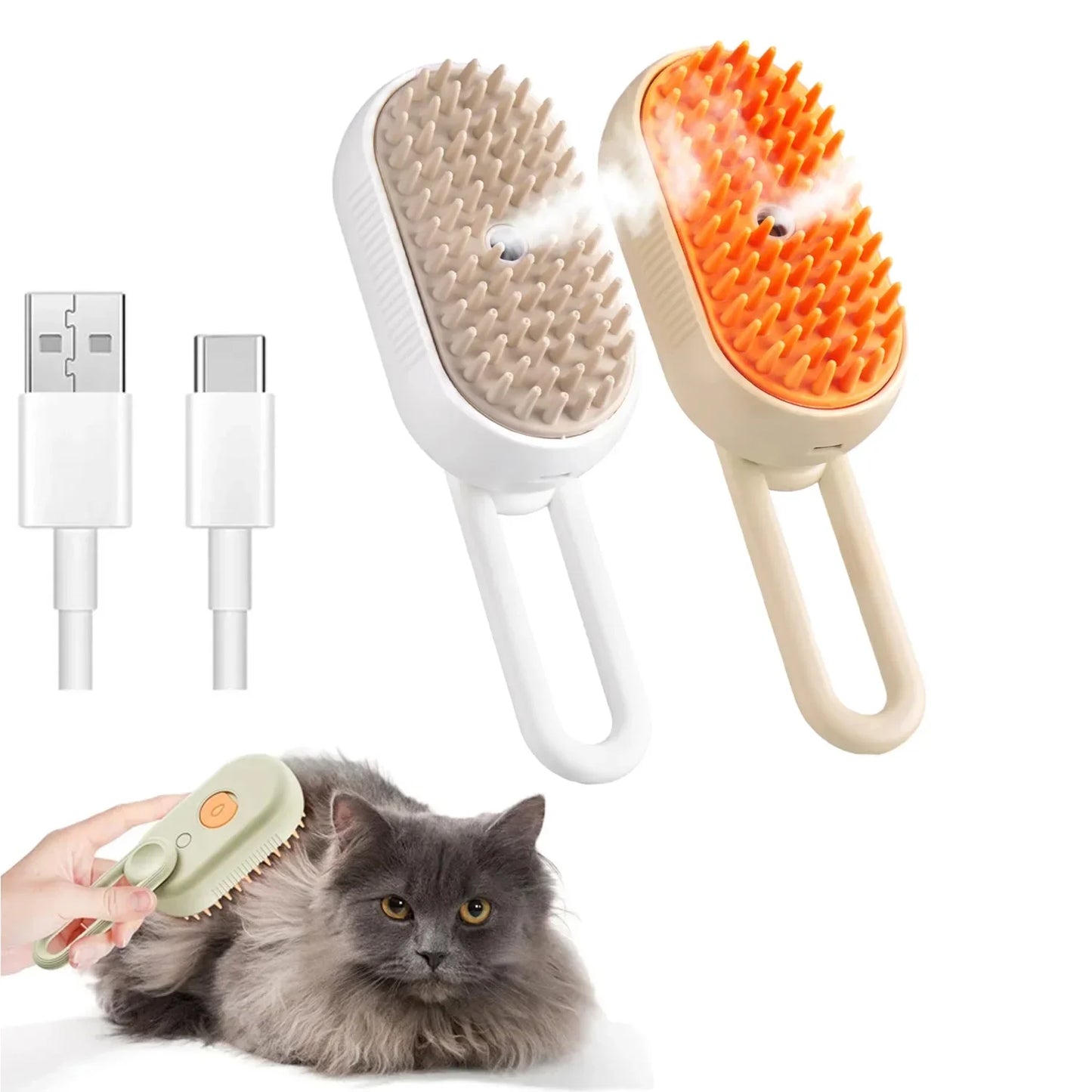 Nom du produit : Brosse vapeur pour animaux 3-en-1, 1 à 2 pièces

Caractéristiques :

Fonction 3-en-1 : Brosser, masser et toiletter.

Fonction vapeur : Aide à démêler les poils et à enlever