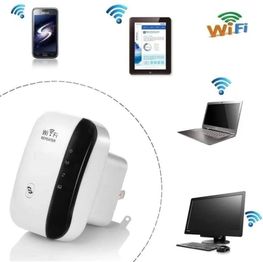 📶 WiFi Extender – Amplificateur de Signal 300 Mbps avec Port Ethernet RJ45