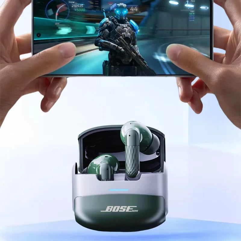 Écouteurs sans fil BOSE mini W919 – Casque Bluetooth TWS, écouteurs stéréo Hi-Fi avec microphone HD, compatibles iPhone et Android."