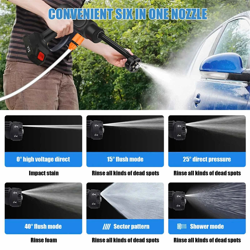 “Nettoyeur haute pression sans fil 95 Bar 800 W 6‑en‑1 pour batterie Makita 21 V”