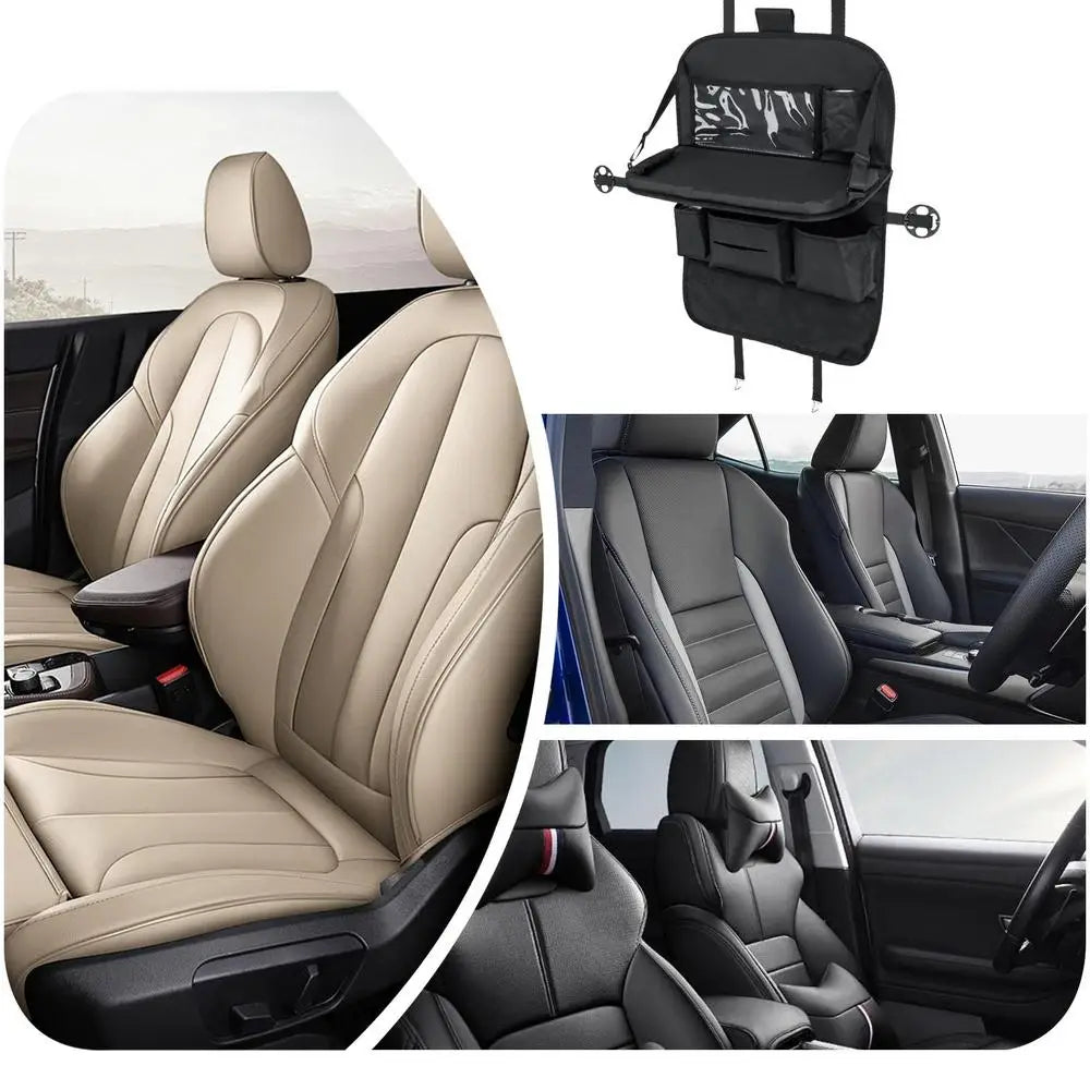🚗 Organisateur de Siège Arrière avec Tablette Pliable – Rangement Intérieur de Voiture