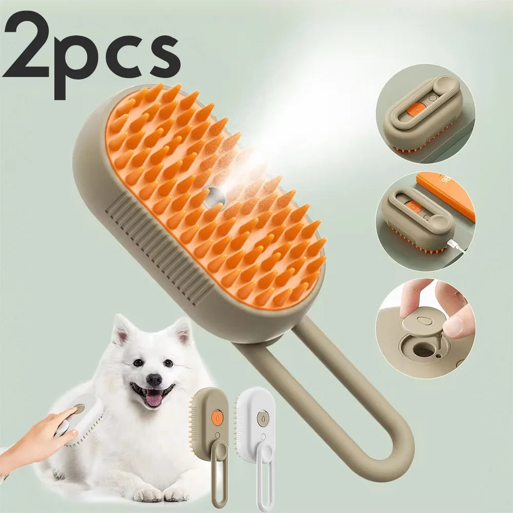 Nom du produit : Brosse vapeur pour animaux 3-en-1, 1 à 2 pièces

Caractéristiques :

Fonction 3-en-1 : Brosser, masser et toiletter.

Fonction vapeur : Aide à démêler les poils et à enlever