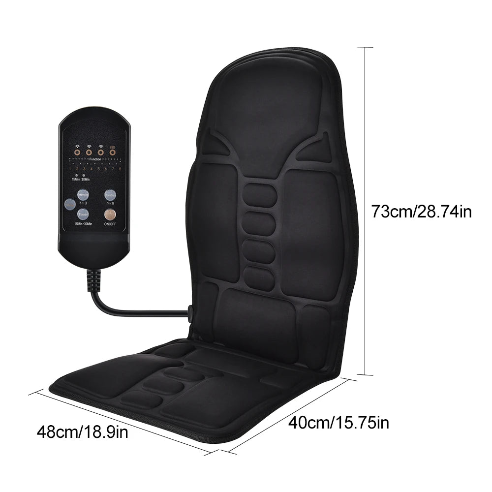 💺 Coussin de Massage Électrique Infrarouge – Corps Entier, Chauffant & Vibrant
Pour le Dos, la Nuque et les Lombaires – Utilisation à la Maison, au Bureau ou en Voiture