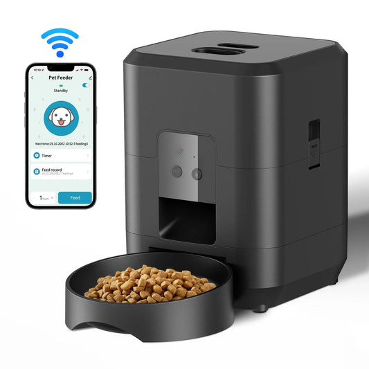 Distributeur de nourriture intelligent pour animaux – Nourrisseur automatique pour chats et chiens à alimentation lente avec distribution automatique