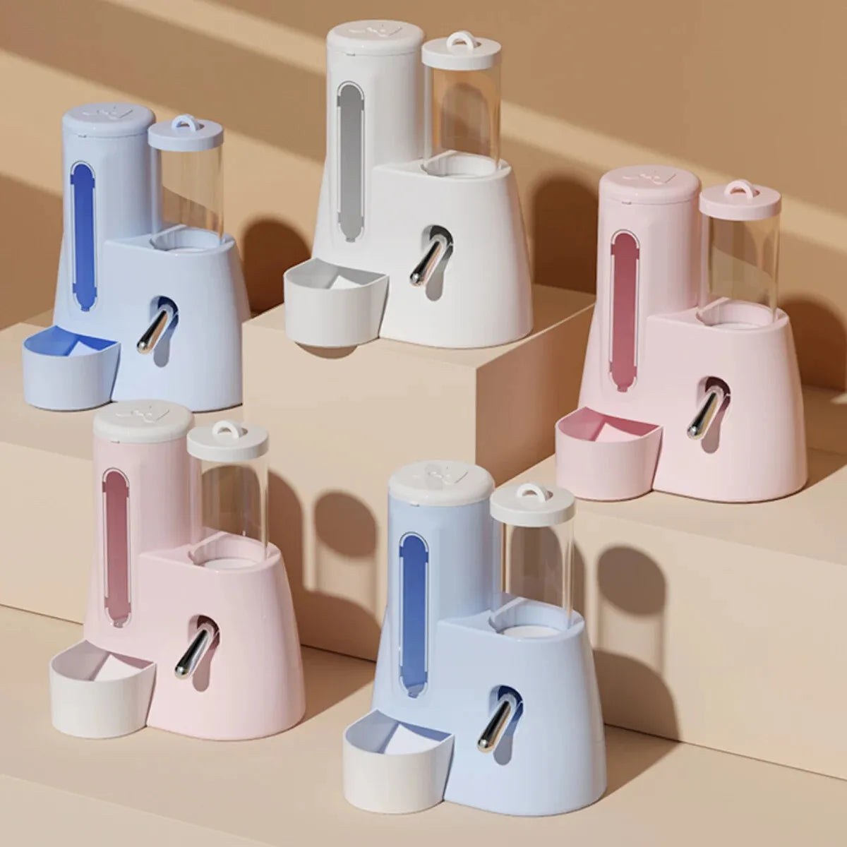 Abreuvoir Automatique avec Distributeur de Nourriture pour Petits Animaux