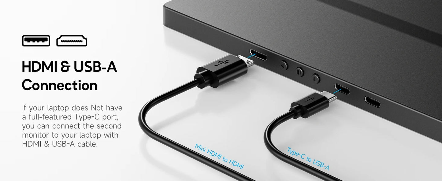 Écran Portable Dopesplay 14.1’’ – Moniteur FHD 1200P IPS Extensible pour Ordinateur, Mac et Smartphone