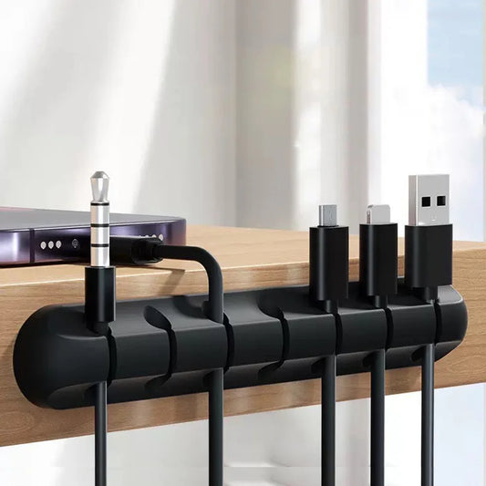 Support de câble adhésif, clips de gestion de câbles, organisateur de câbles pour bureau, câble de chargement USB, table de chevet, cordon d'alimentation, câble de souris