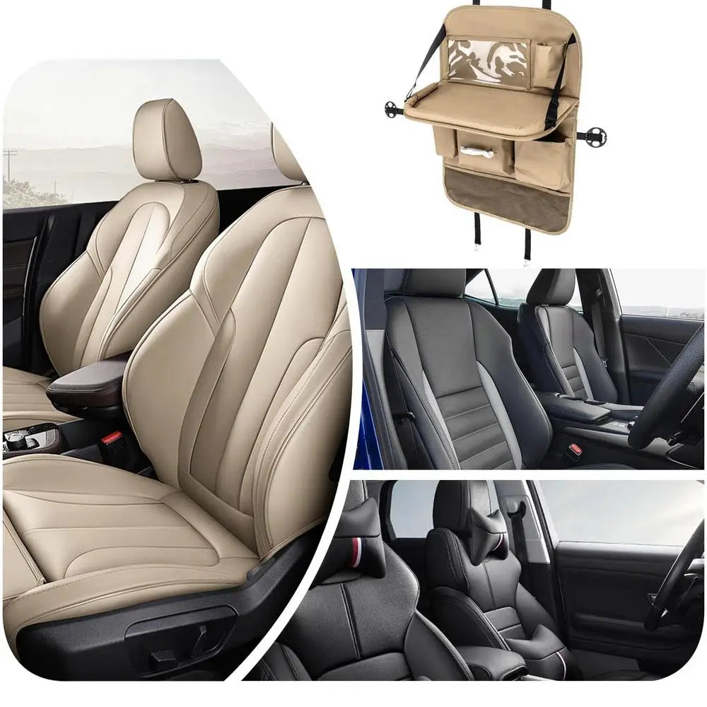 🚗 Organisateur de Siège Arrière avec Tablette Pliable – Rangement Intérieur de Voiture