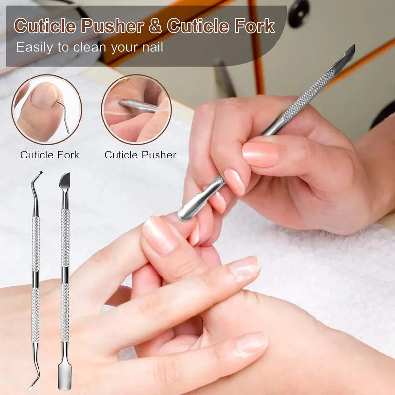 👉 Kit de pédicure en acier inoxydable – Peeling, exfoliation, éliminateur de callosités