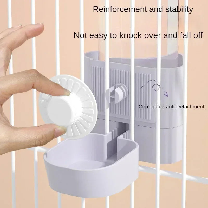 Abreuvoir pour lapin à suspendre à la cage – Distributeur d’eau automatique avec bouteille et bol pour petits animaux (hérisson, hamster, etc.) – 500 ml