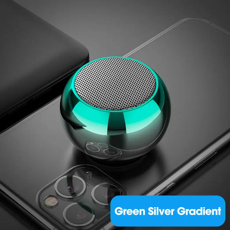 Enceinte Bluetooth sans fil portable, petite enceinte en acier, métal lourd, stéréo surround, caisson de basses, mini enceinte Bluetooth d'extérieur