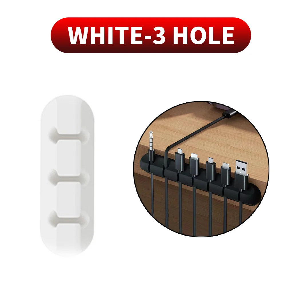 Support de câble adhésif, clips de gestion de câbles, organisateur de câbles pour bureau, câble de chargement USB, table de chevet, cordon d'alimentation, câble de souris