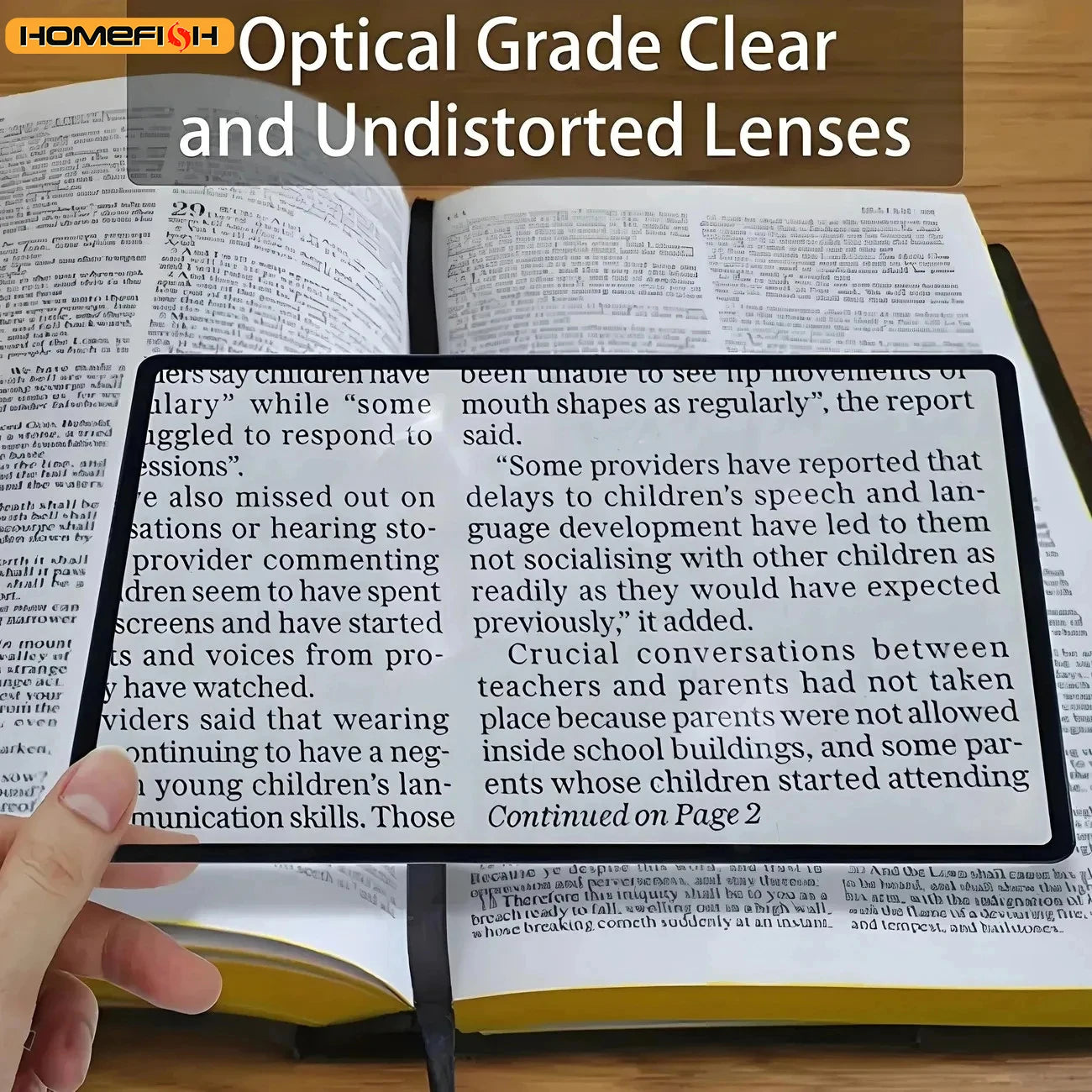 Loupe Pleine Page Grand Format – Aide à la Lecture pour Livres et Documents