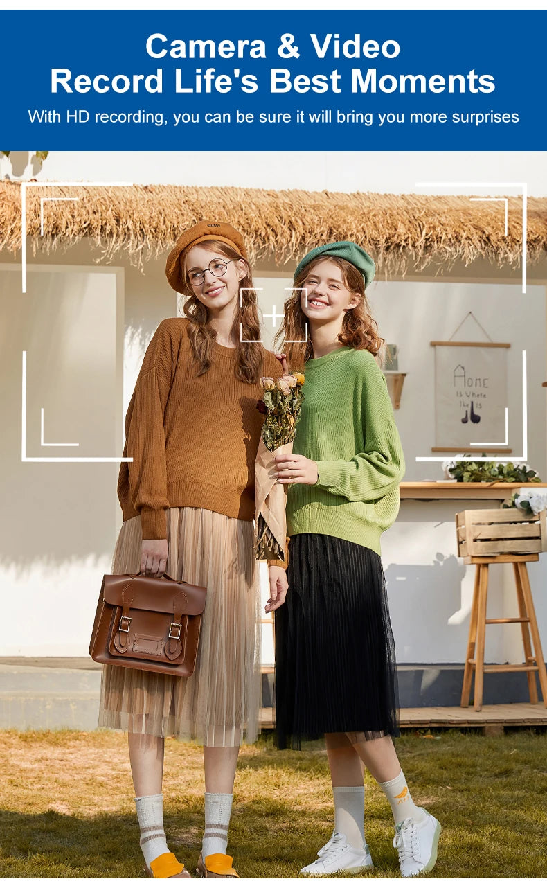 Appareil photo numérique compact Ourlife — Appareil photo 6K avec Wi-Fi, Webcam vintage, caméscope Vlog/YouTube, 64 Mpx, zoom 16x.