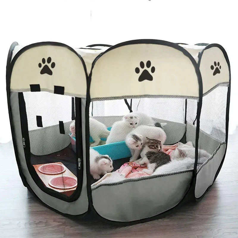 🐶🐱 Maison Portable pour Chiens & Chats – Niche Pliable Intérieur/Extérieur