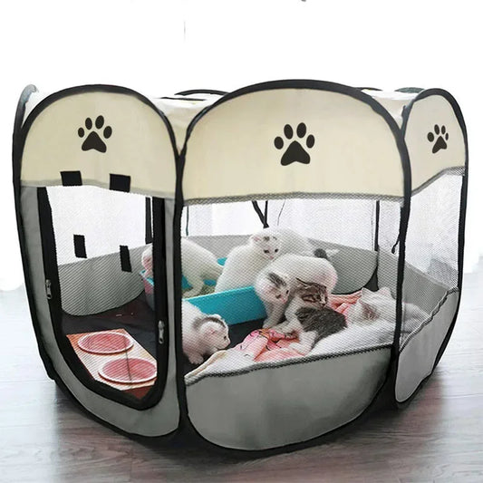 🐶🐱 Maison Portable pour Chiens & Chats – Niche Pliable Intérieur/Extérieur