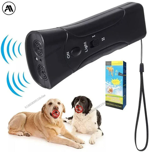 Dispositif de contrôle des aboiements à ultrasons pour chien – Dresseur anti-aboiement, fréquence réglable, portable et rechargeable, adapté aux petits, moyens et grands chiens.