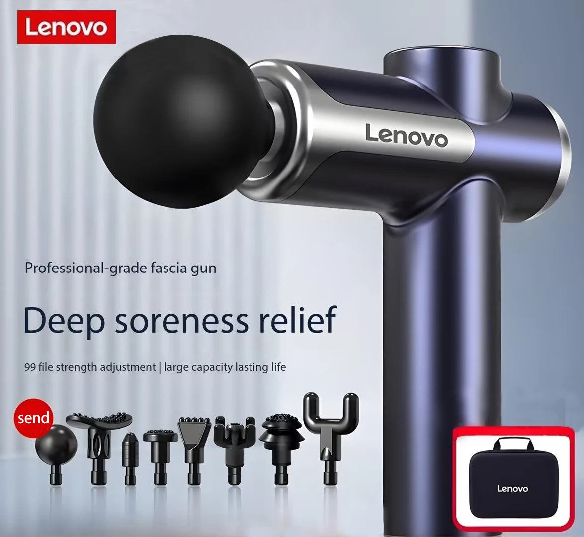 Pistolet de massage Lenovo – Soulagement en profondeur des douleurs musculaires  ✅