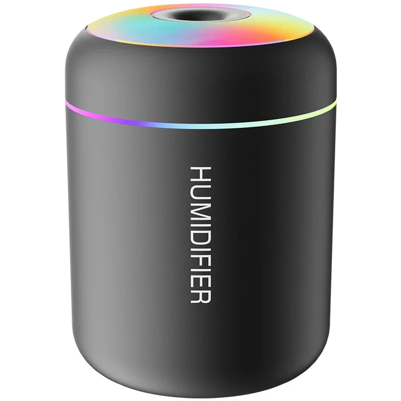 Mini humidificateur d’air 180 ml — Diffuseur d’arômes électrique USB, purificateur d’air aux huiles essentielles, générateur de brume pour aromathérapie, avec lumières, idéal pour voiture, maison ou chambre.