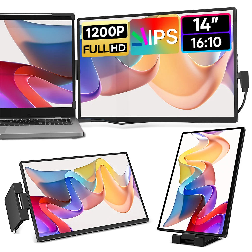 Écran Portable Dopesplay 14.1’’ – Moniteur FHD 1200P IPS Extensible pour Ordinateur, Mac et Smartphone