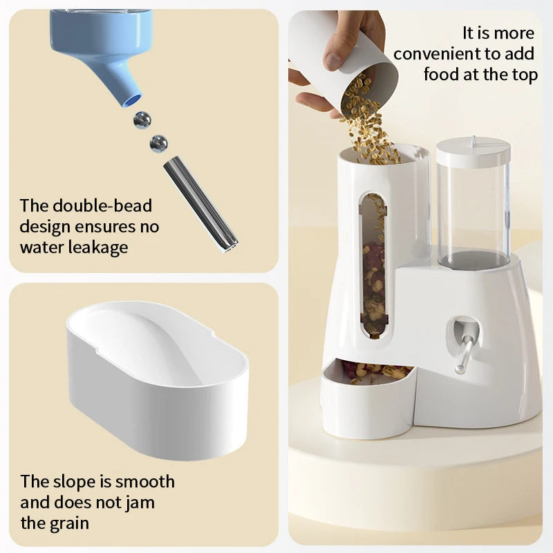 Abreuvoir Automatique avec Distributeur de Nourriture pour Petits Animaux